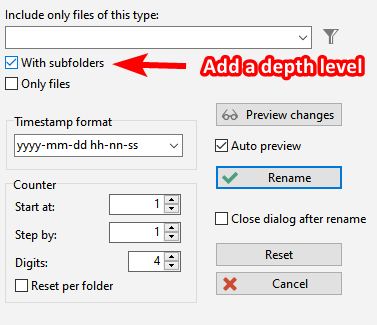 Add Depth Level to Multi rename.png